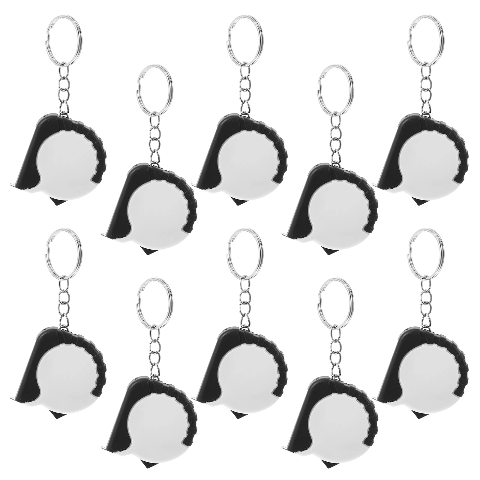 

10 Pcs Mini Steel Tape Measure Keychain Portable Pocket Size High Precision Durable Carbon Engineer Tailoring Home Use