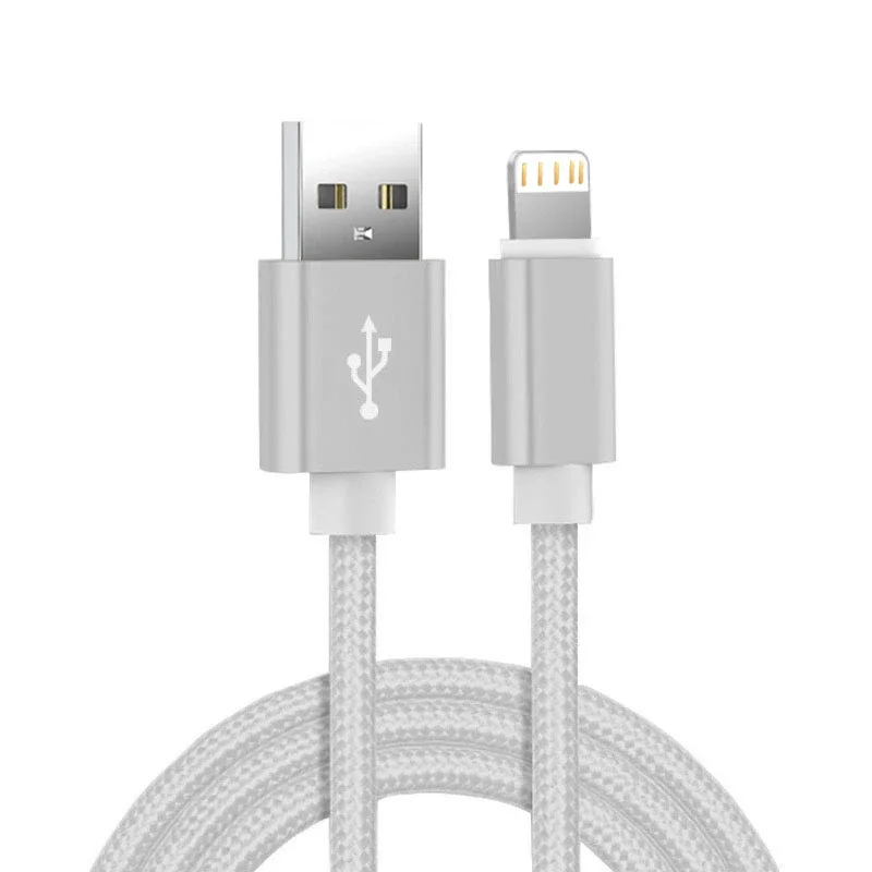 Metal Nylon Braided USB Charger Cable for iPhone 14 8 7 6S Plus X XR XS 11 12 13 Pro Max iPad 9 Fast Charging Data Cord 1m 2m 3m image 6