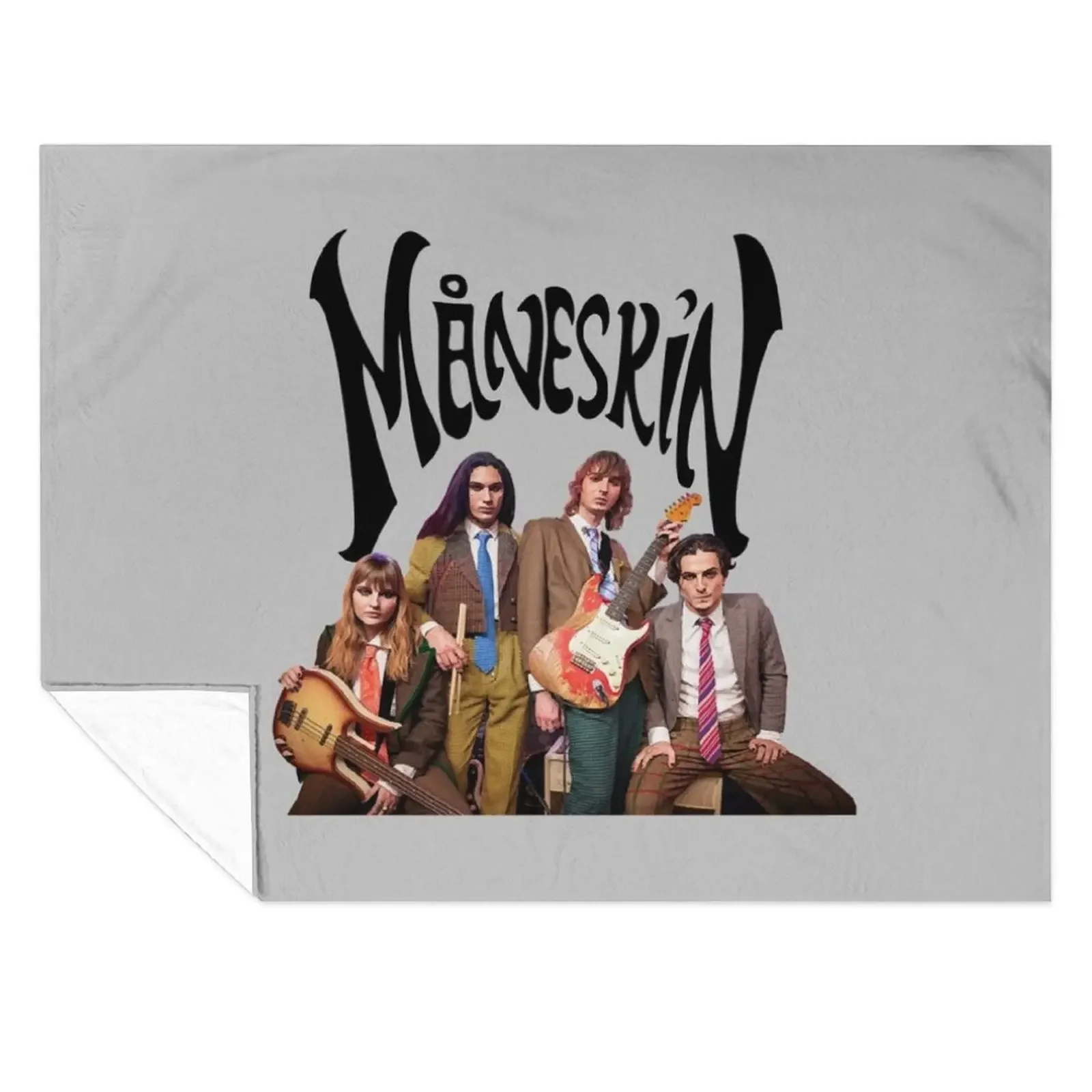 

Mneskin rock band Maneskin 2 Throw Blanket Beach Softest Retros valentine gift ideas Blankets