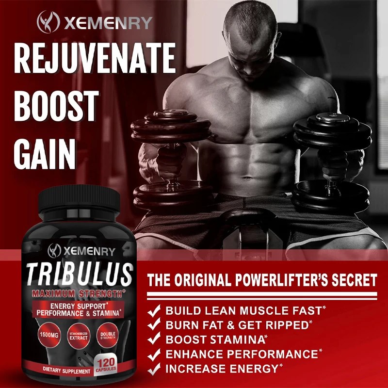 Tribulus Capsules - Lose Excess Fat, Improve Performance, Muscle Building Workout Supplement