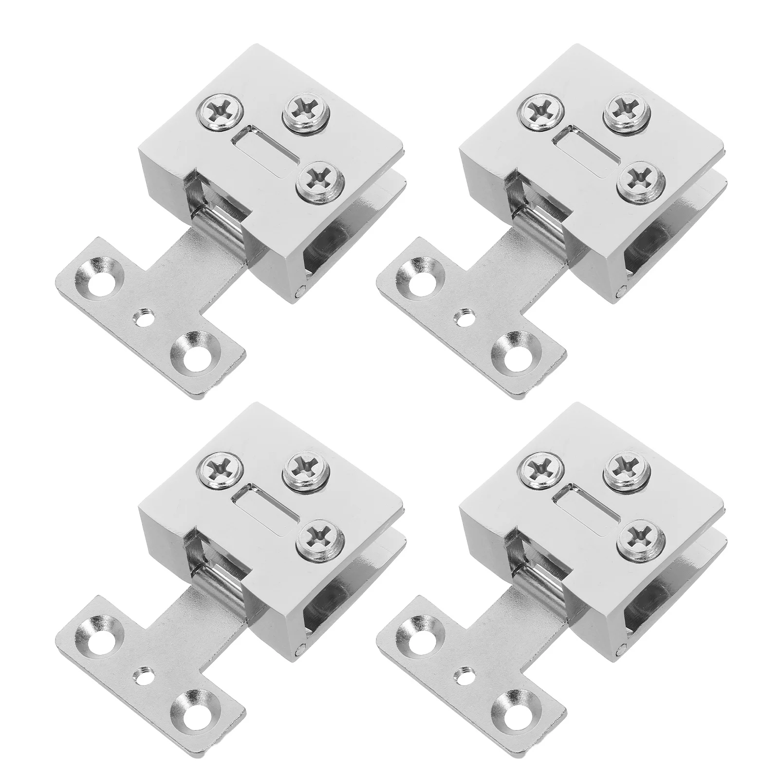 

4Pcs Heavy Duty Glass Door Hinges Fit 3-8Mm Tempered Glass Easy Install Stainless Steel Hinge for Bathroom Shower Cabinet Doors