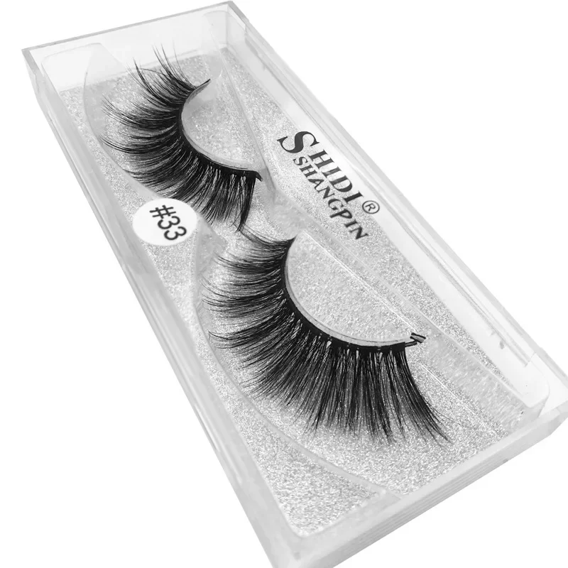 1 คู่ 3D Simalution Mink Fluffy Wispy Volume ขนตาปลอมธรรมชาติ Effect Cross ขนตาปลอมสําหรับแต่งหน้าทุกวันสวมใส่