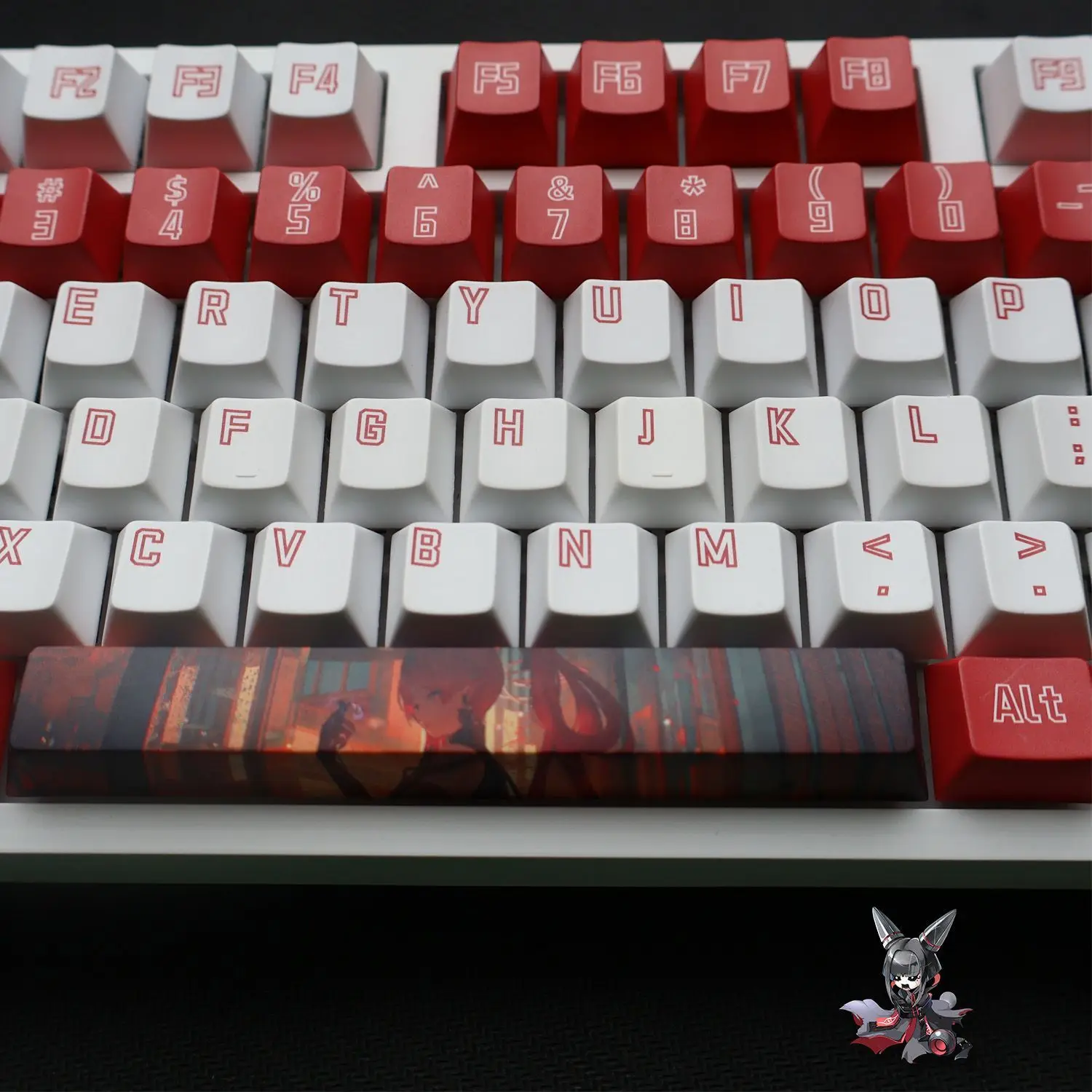 128 Keys Wuthering Waves Keycaps YinLin Theme Keycap PBT DYE-Sub Cherry Profile Key Cap for Mechanical Keyboard Accessories