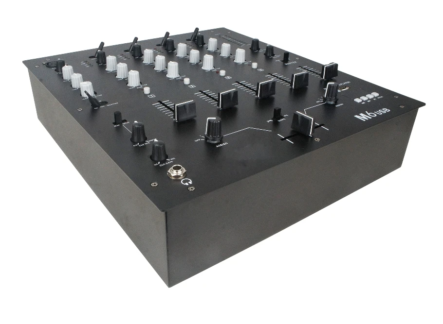

M6 Professional Audio Home Stage Performance Mixer for Dj 5 Channel Digital Sound Mixing Console 48V Phantom Power