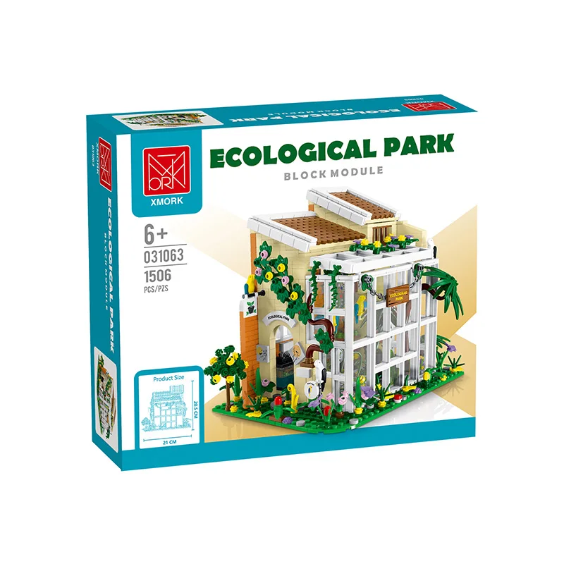 MORK 031063 Ecological Park Street View Compatible with Lego MOC Modular Architecture Building Blocks Bricks Education Toys Gift