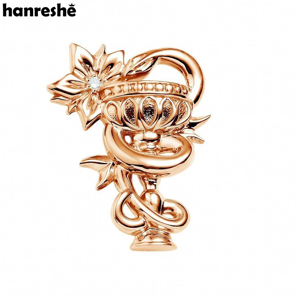 Hanreshe Creative Medical Flower Cup of Hygiea Brooch Medicine Lapel Backpack Badge Pins Jewelry Gift for Doctors and Nurses