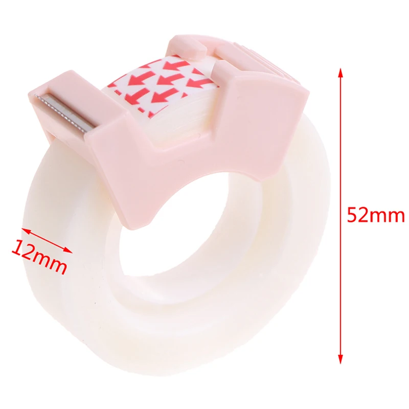 Writable Clear Adhesive Tape with Tape Cutting Tool Invisible Correction Tape School Stationery Protable Tape Dispenser