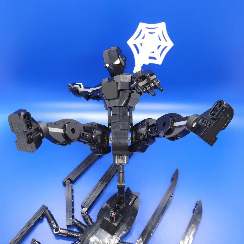 413 Uds. MOC Spider Manned Symbiote traje superhéroes marmoleado modelo de construcción regalos de navidad juguetes bloques arquitectura Idea