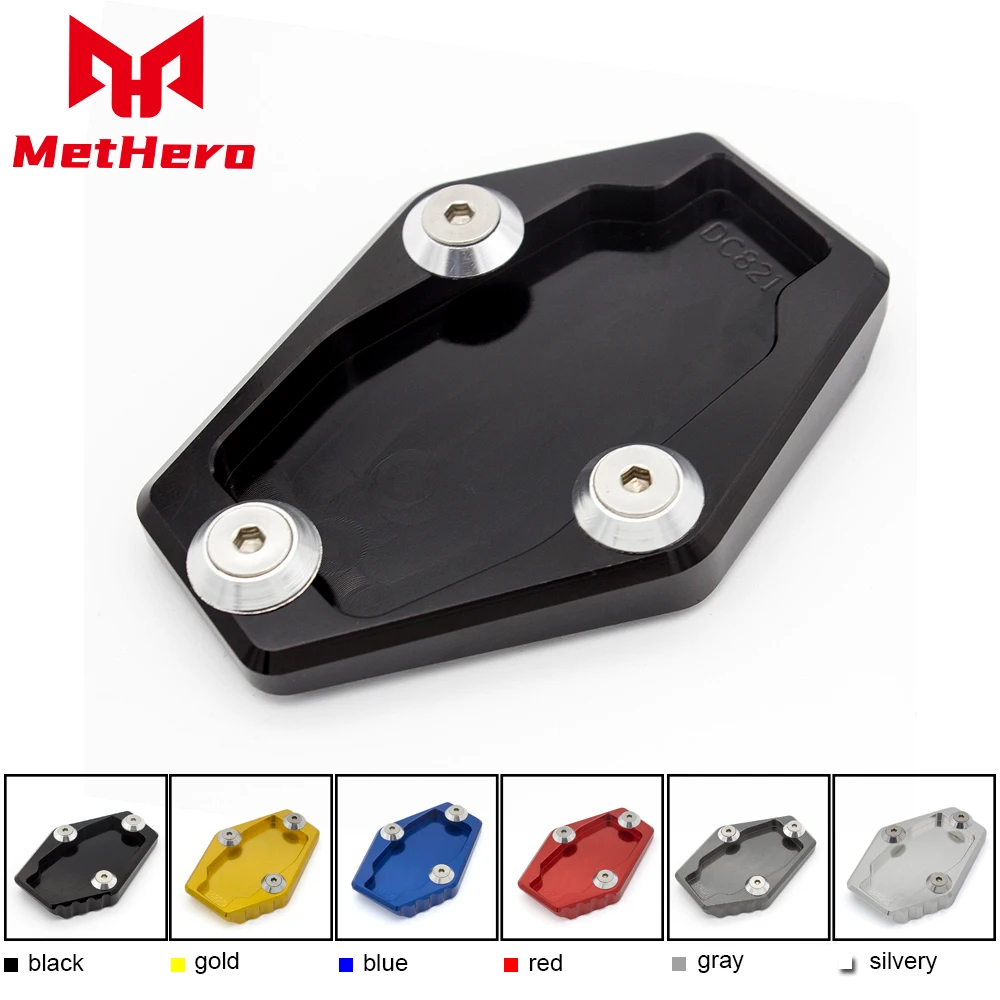 For DUCATI Diavel 1260 Multistrada 950 1100 1260 1200 Monster 696 697 795 CNC Kickstand Side Stand Extension Enlarger Pad Plate