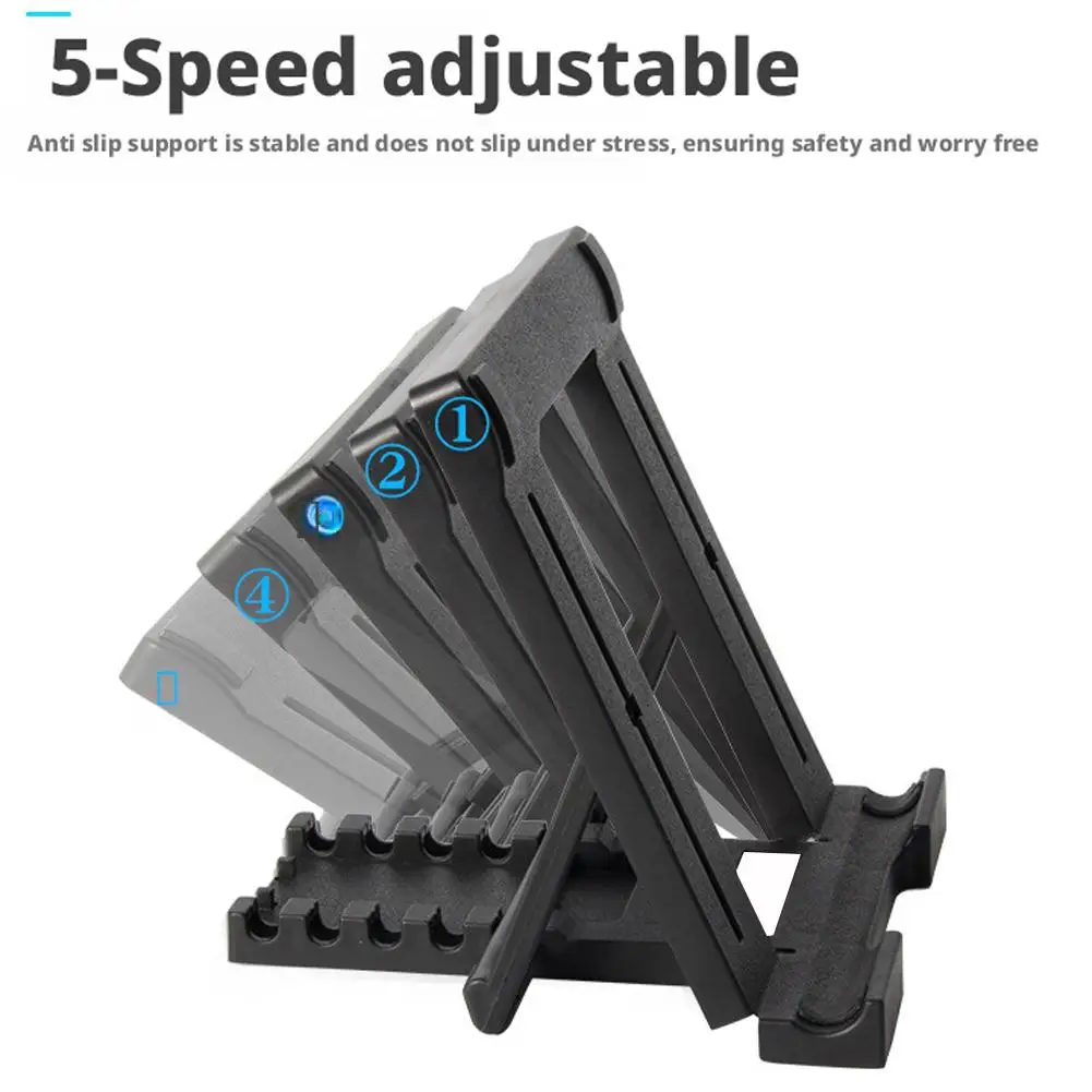 Tablet Stand Holder Adjustable Folding Bracket For Mini Laptop Horizontal Vertical Use Mount Support Black Car Holder Stand K9B4