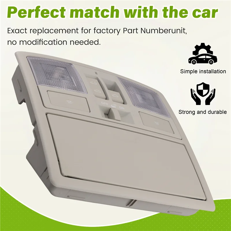 

For Mazda 3 2010-2013 With Sunroof Switch Gray Overhead Console With Down Light BCN8-69-970B-75 BCN869970B75