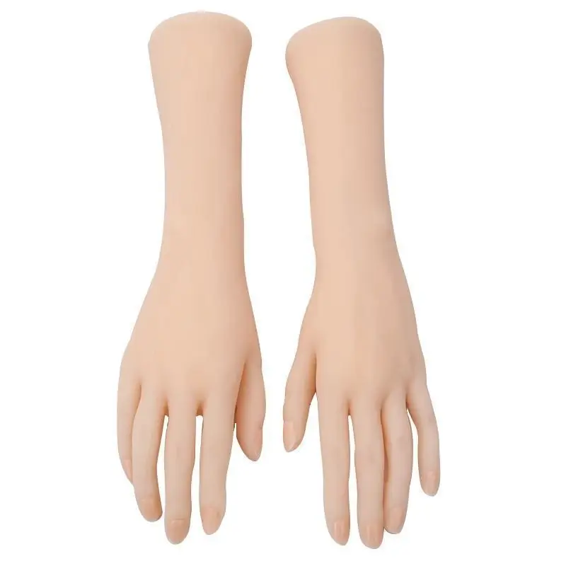 Silicone Fake Female Hand - Nail Art Training & Jewelry Display Photography Prop