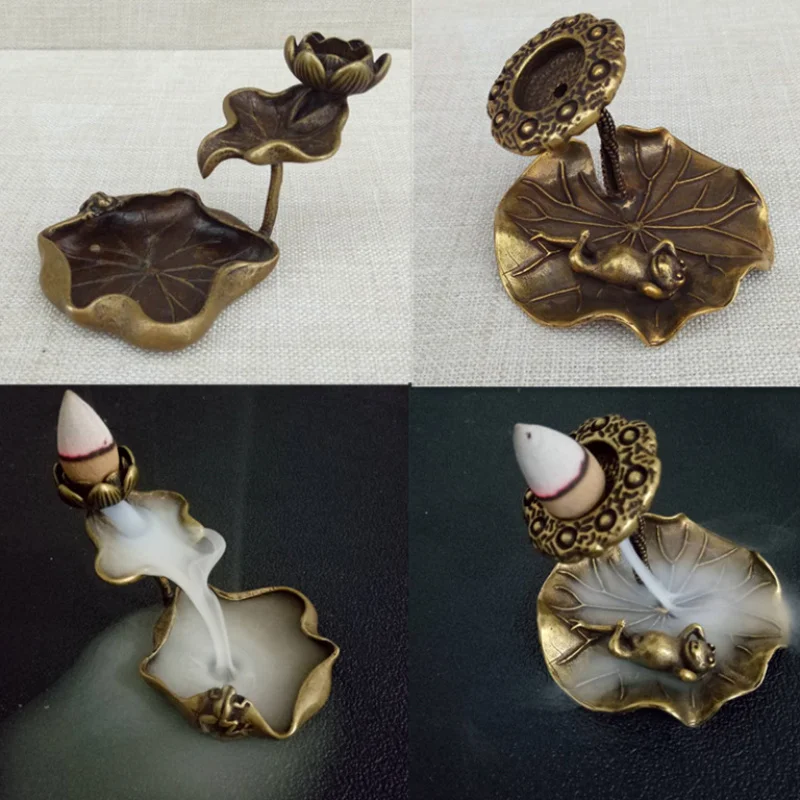 

Supply Copper Miniature Backflow Incense Burner Ornament Home Office Supplies Aromatherapy Diffuser Wholesale Miscellaneous