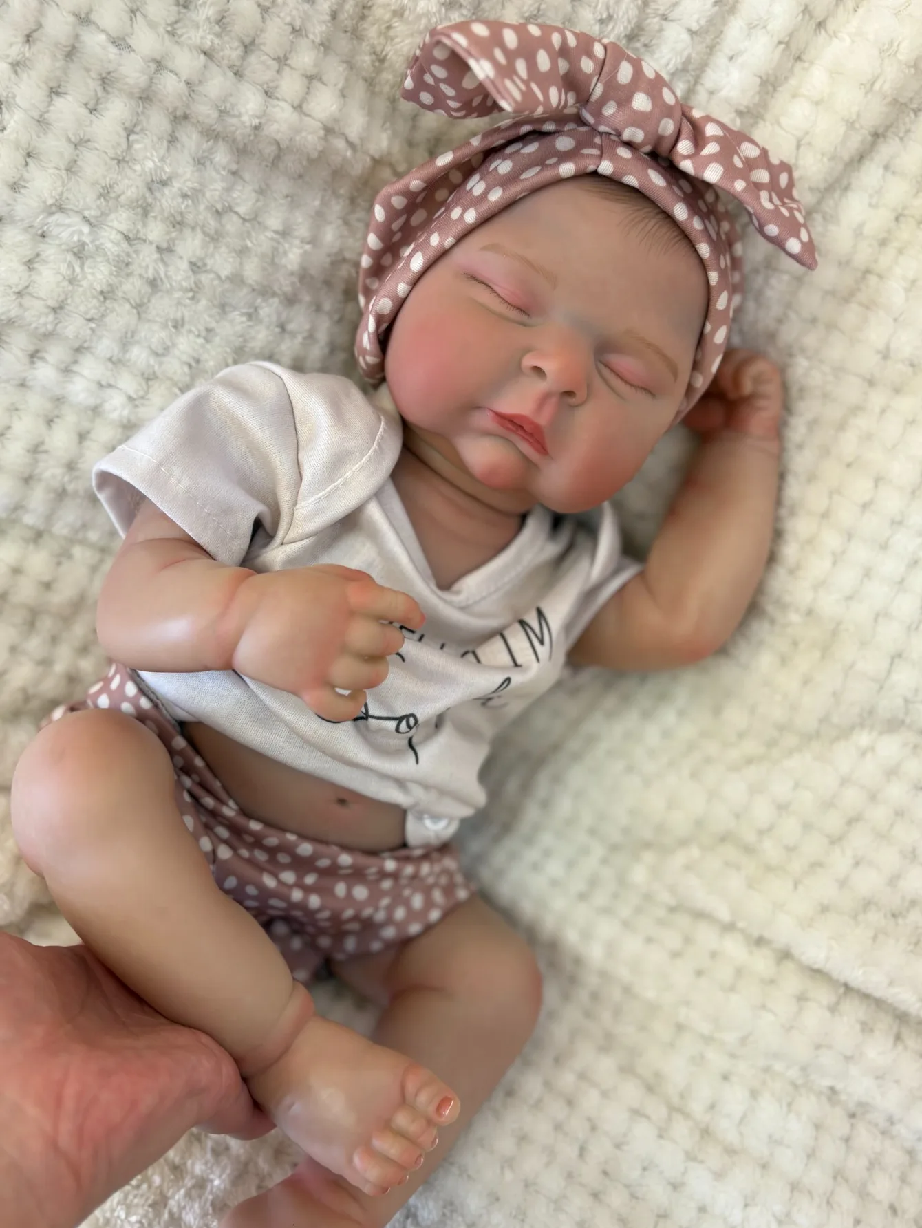 Muñeca Reborn Girl de vinilo suave de 18 pulgadas, melocotones |   Juguete bebe recién nacido hecho a mano |   Regalo de cumpleaños para niños