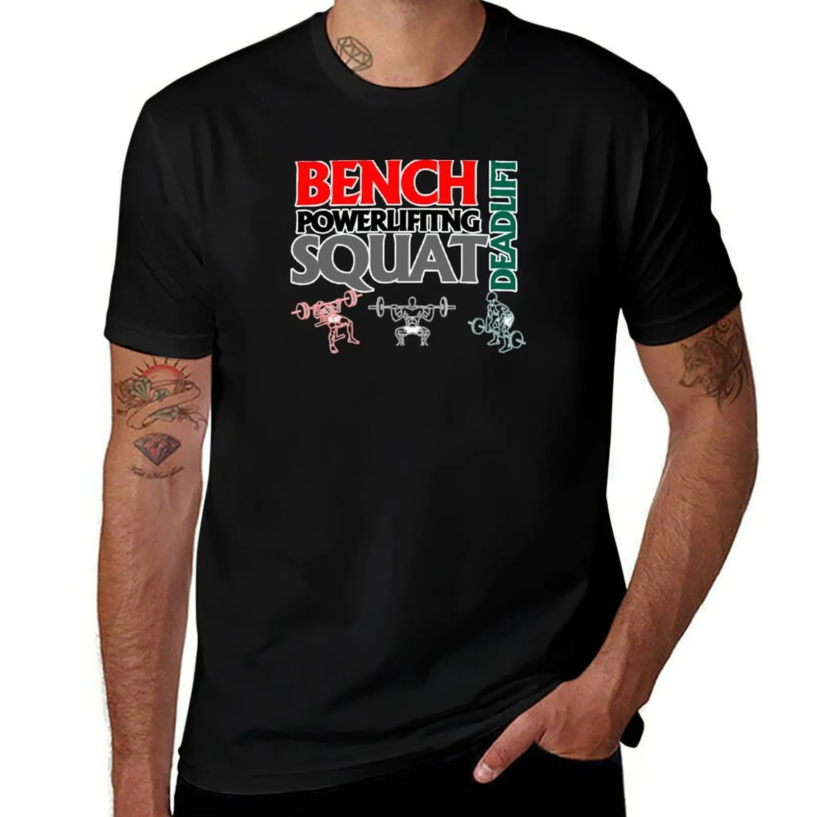 Powerlifting - Bench - Squat - Deadlift T-Shirt Fashion Casual Short Sleeve Top