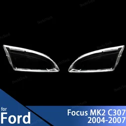 Headlight Lampshade Transparent Lens Left and Right Lampshade Protective Cover For Ford Focus MK2 C307 pre-facelift 2004-2007