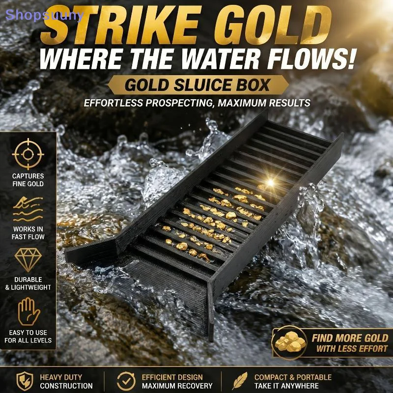 [SU]Sluice Box Portable Manual Mining Equipment Tool Gold Panning Equipment For Women Men Adults Beginner Hobbyists Outdoor[SU]
