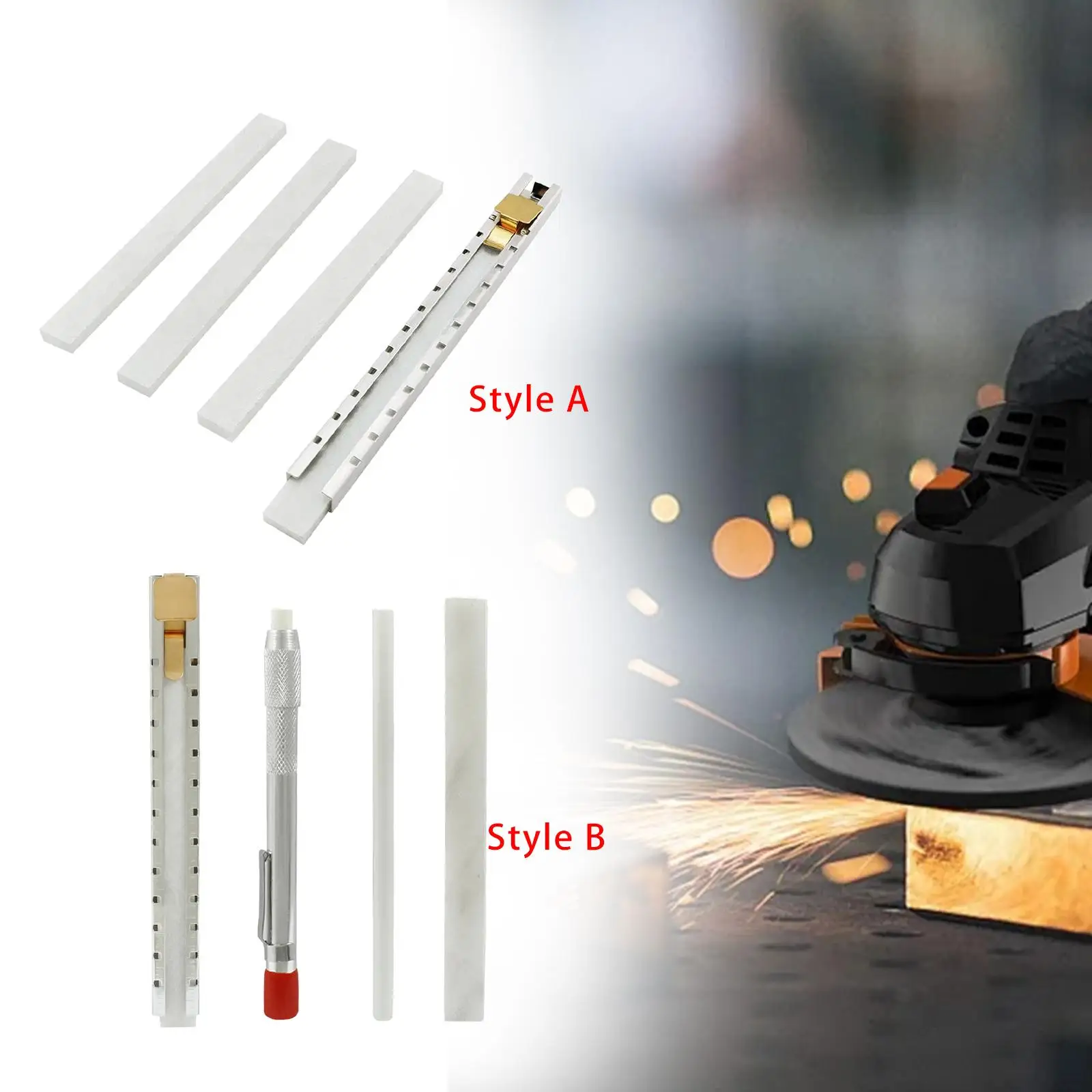 

Soapstone Pencil Tool Drawing Pen with Refill Spare Parts Multifunctional
