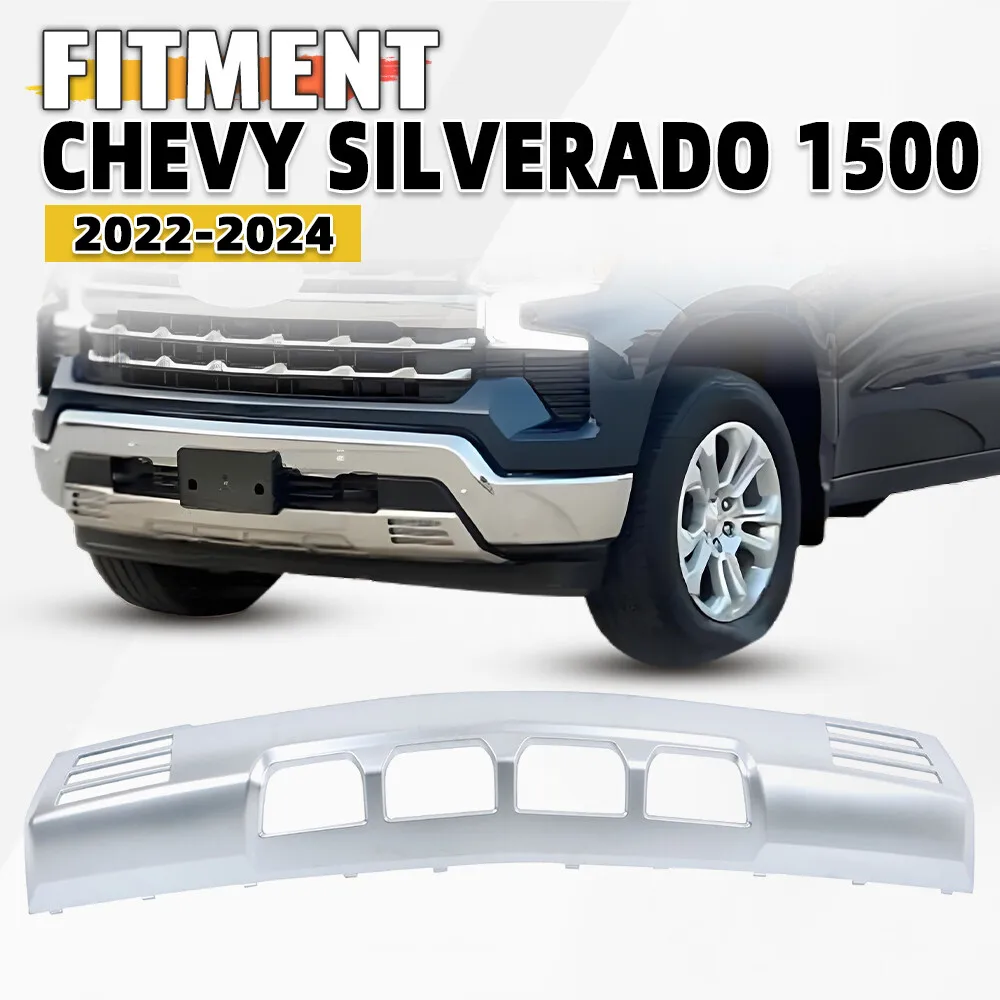 

Front Lower Bumper Skid Plate Fit For 2022-2026 Chevrolet Silverado 1500 Chrome