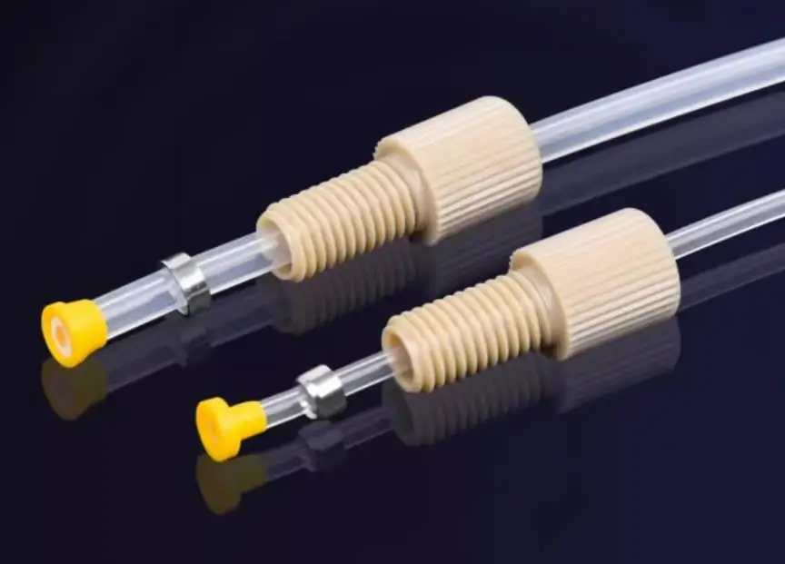 peek sleeve joint 1/4-28unf Shimadzu Agilent Ring back taper connector Inverted cone joint peek barb fitting