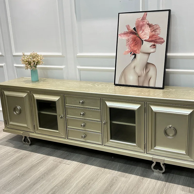 

Modern European luxury solid wood coffee table convertible foldable living room furniture