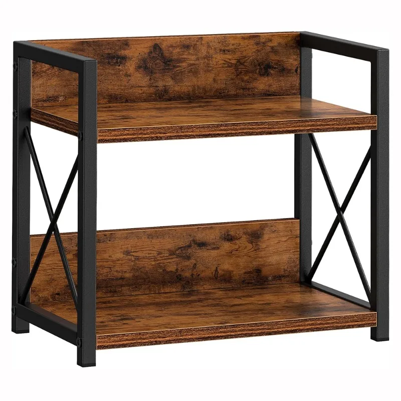 2-Floor Desktop Storage Rack Wooden Coffee Cabinet Kitchen Seasoning Bathroom Household Cosmetics Storage Sorter
