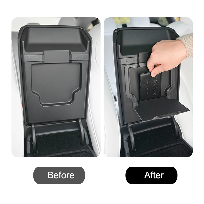 for Tesla Model 3+ Highland 2024 Center Console Armrest Hidden Storage Box Magnetic Organizer Privacy Storage Accessories