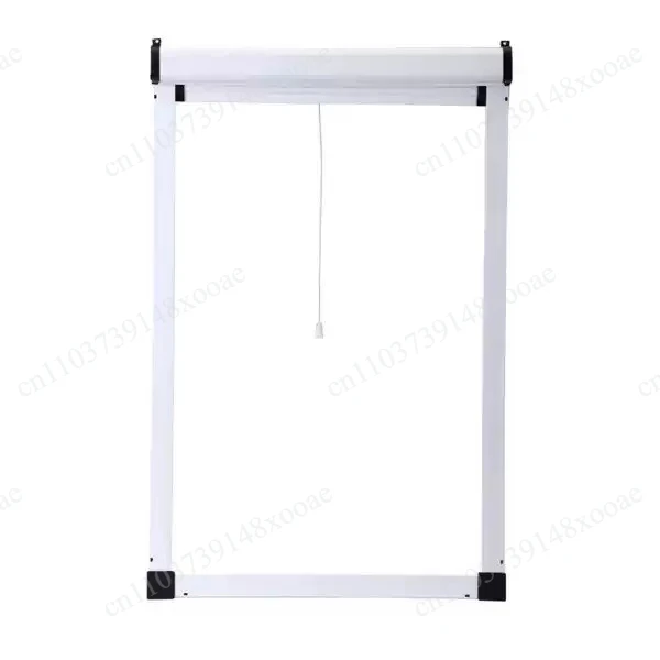 Invisible telescopic push-pull type rewind bathroom aluminum alloy mosquito-proof roller shutter screen window net