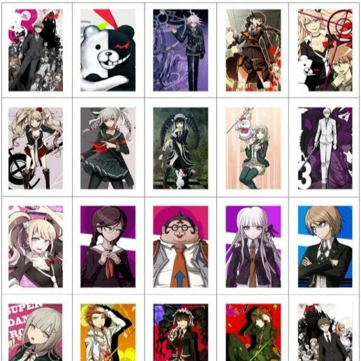 Carte laser Anime Naegi MakPain, carte postale de dessin animé cosplay, carte LOMO photo, collection d'ornements, cadeau anronpa recruté, 100 pièces