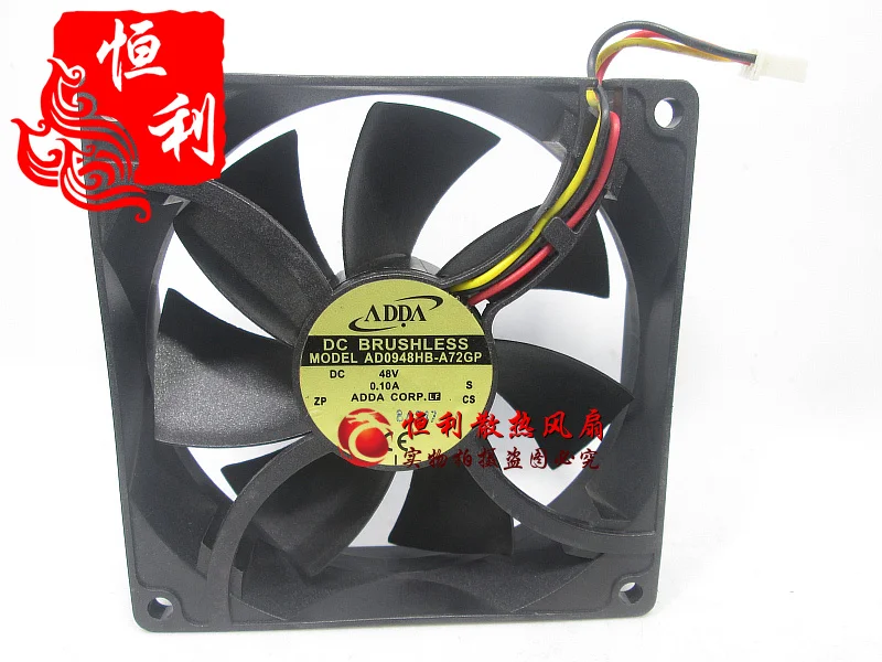 

ADDA AD0948HB-A72GP DC 48V 0.10A 90x90x25mm 3-Wire Server Cooling Fan