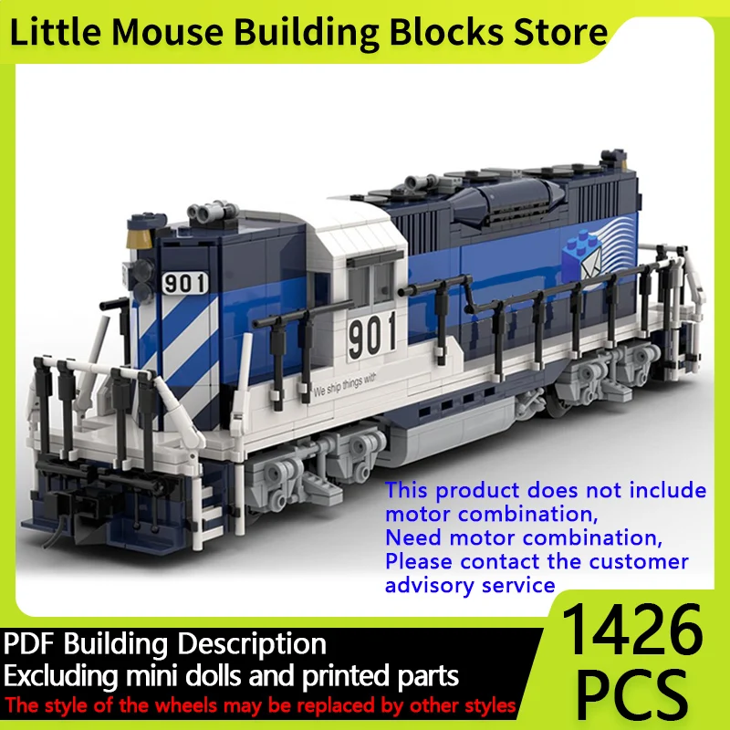 

City Car Model MOC Building Bricks GP9 Diesel Locomotive Modular Technology Gifts Holiday Assemble Children Toys Suit