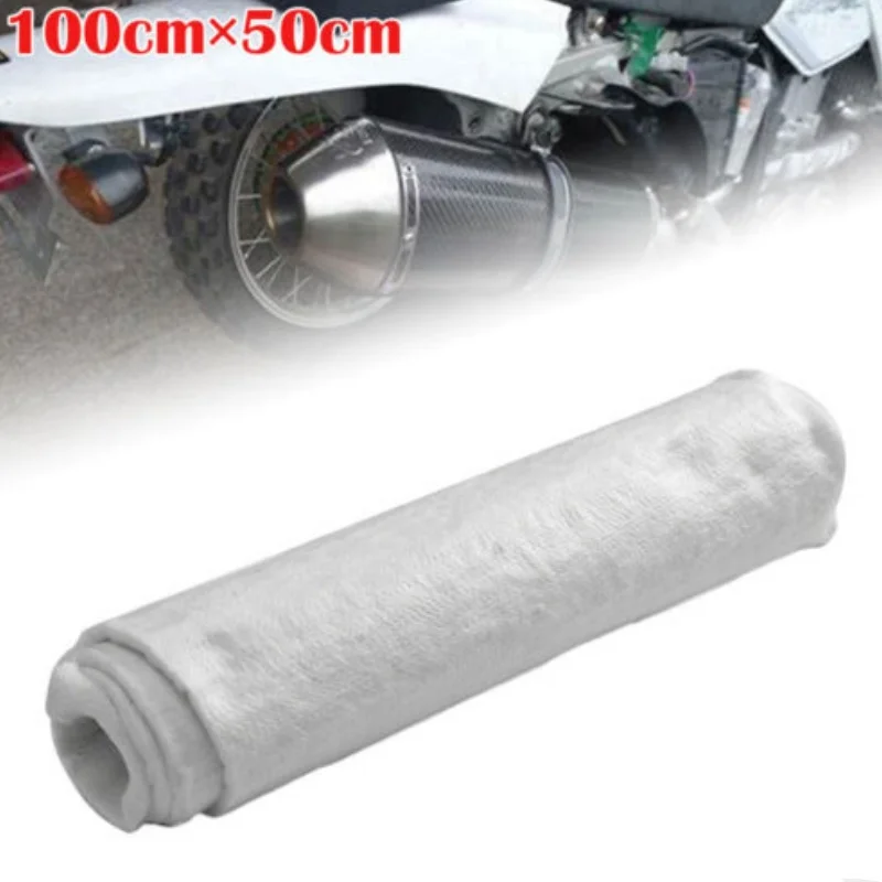

1PC Motorcycle Exhaust Pipe Silencer Cotton 5mm Heat Insulation Cottons Fiberglass Needle Felt Fiberglass Silencer Packing