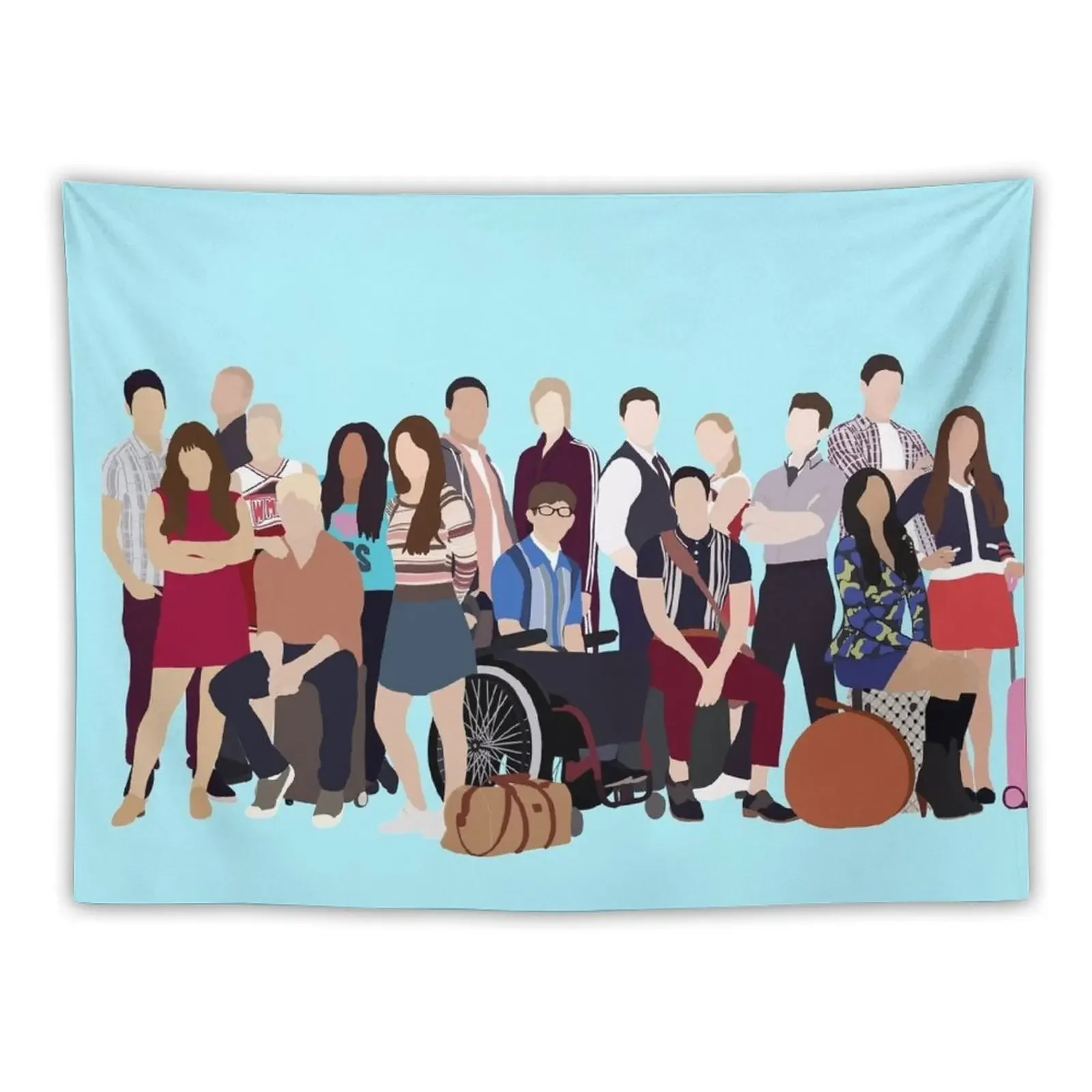 

Glee characters (without sign) Tapestry Wall Deco Wallpaper Bedroom Tapestry