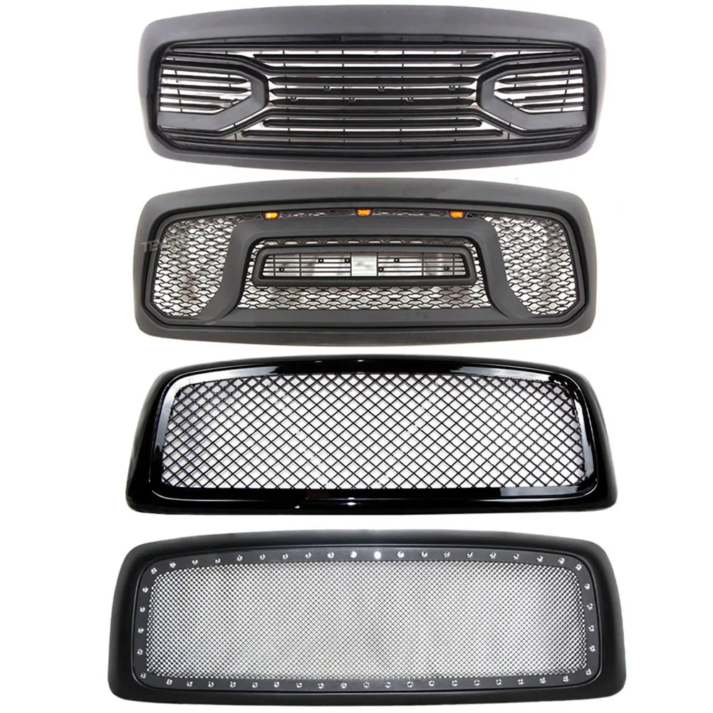 Raptor Style Front Mesh Grille Car Front Racing Facelift Fit for Dodge Ram 1500 2500 3500 4500 2002 2003 2004 2005