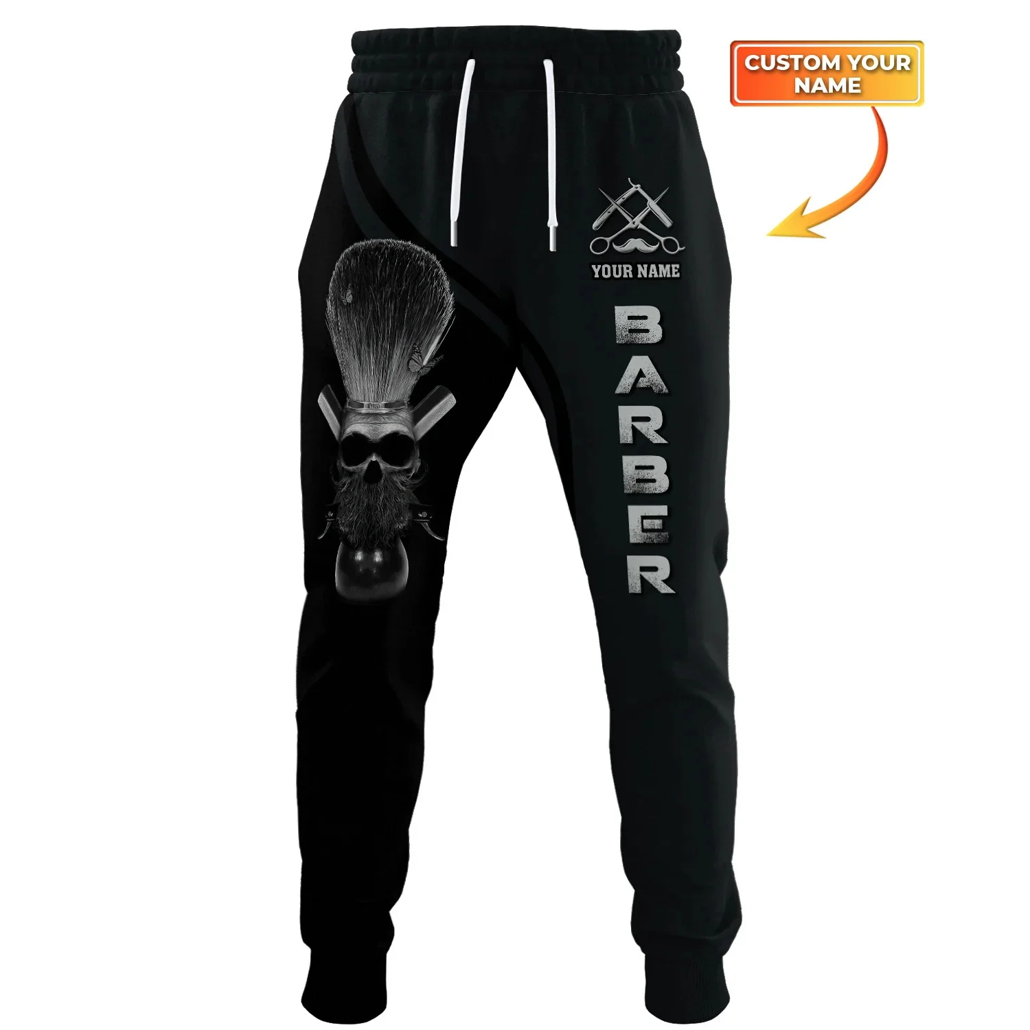 Barber Tools & Barber Shop Personalized Name 3D All Over Printed Men's Jogger Pants Autumn Fashion Unisex Casual Sweatpants MP07