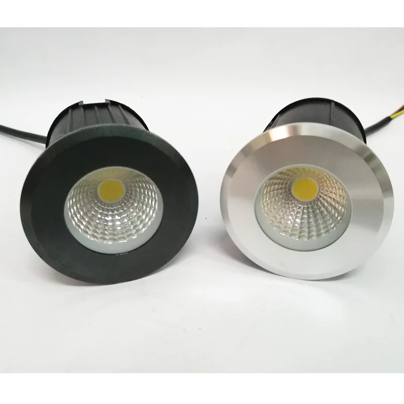 فضي أسود LED إضاءة تحت الأرض في الهواء الطلق الأرض حديقة مسار الطابق دفن ساحة بقعة المشهد DC12V AC85-265V 3 واط 5 واط مقاوم للماء