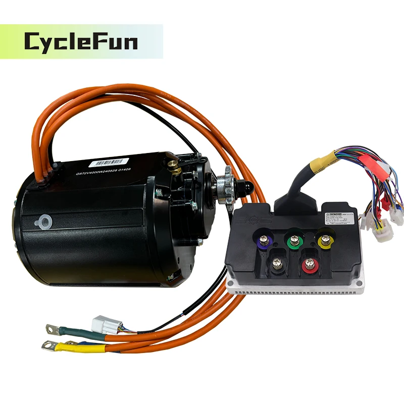 

QS138 Water Cooling 90H V3 PMSM Mid-Drive Motor 4000w with ND72680 Fardriver Controller Kits