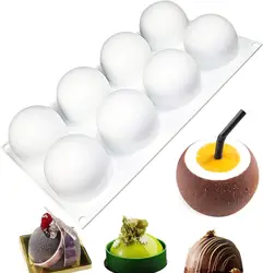 Spherical Silicone Odorless Molds Handmade Chocolate Candy Three-dimensional Dessert Mousse Cake Easy Release Baking Utensils