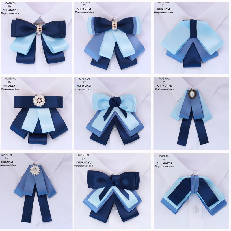 gravata-feminina-formal-com-broche-floral-para-uniforme-profissional-de-caixa-de-banco-estilo-coreano-em-seda-estampada-ou