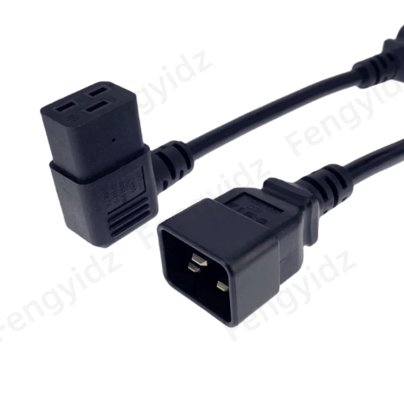 IEC 320 C20 to C19 Male to Female Power Adapter Right / Left Angled Extension cable 30cm Server/PDU Power Cord