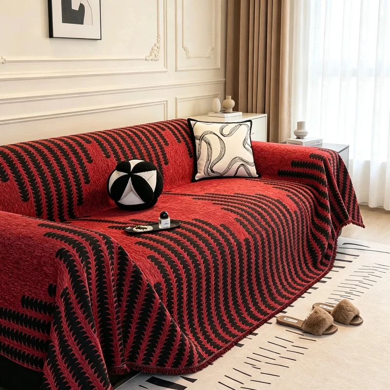 Large One Piece Sofa Towel for Living Room, Anti Cat Scratch Couch Protector, Machine Washable Sofa Cover