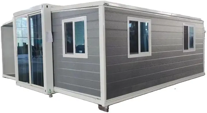 30 ft Portable Prefabricated Tiny Mobile Home 30 ftX20 ft, Expandable Prefab House for Hotel, 2 Bed 1 Bath, Living