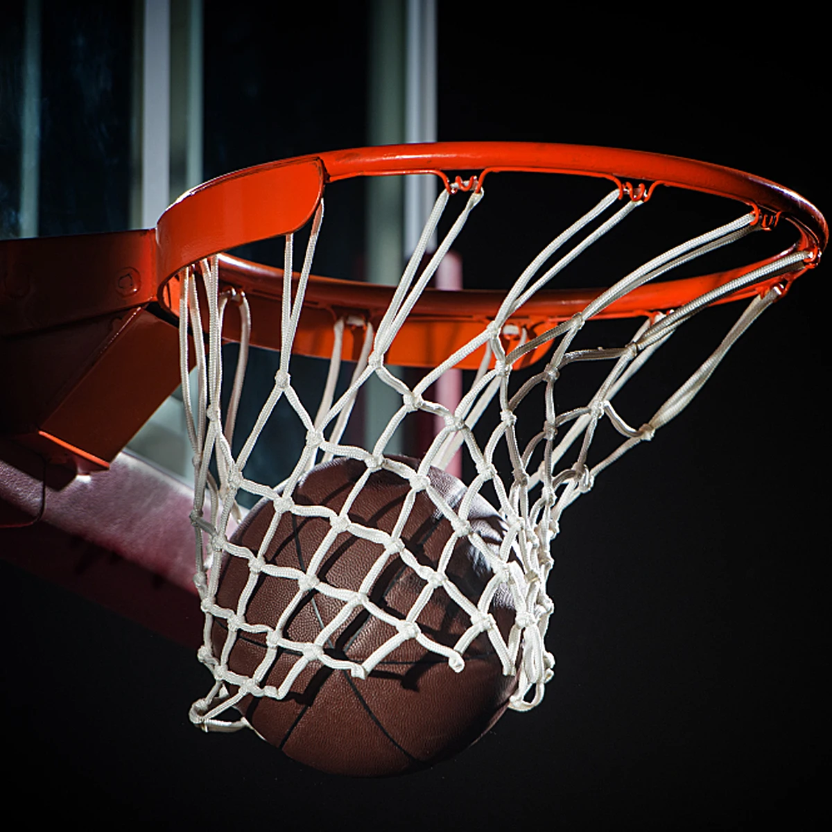 

Basketball Net Outdoor Replacement Heavy Duty Thickened Nylon Mesh Wear-Resistant All-Weather Easy Install Fits for School