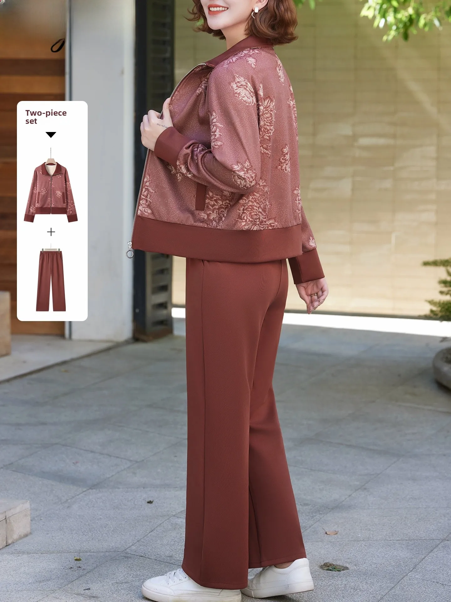 

Faionable Women's Sportswear Set Spring Collection 2026 Casual Sle for Middle-Aged And ly Ladies Ele Lady Top