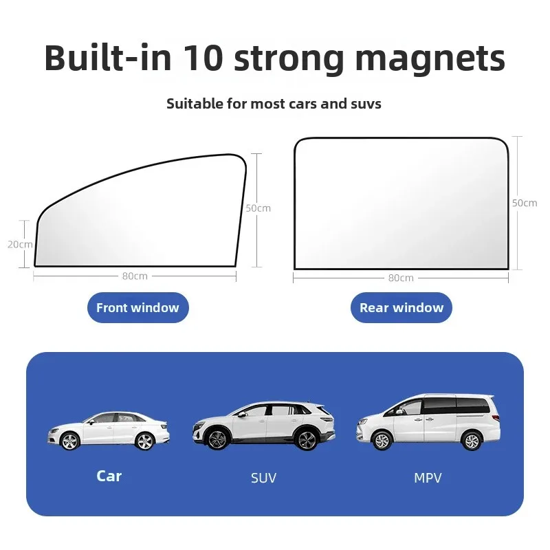 Side Window Sunshade for Car UV Protection Privacy Front Rear Windshield Window Shield Screen Sun Visor Camping Sun Shade Cover