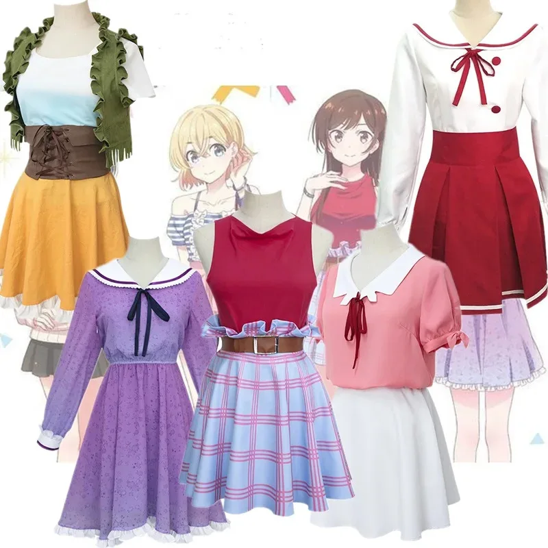 

Rent A Girlfriend, милая униформа для девочек, аниме, карнавальный костюм, аренда подруги Mizuhara Chizuru/sakurasawa Sumi/nanami Mami Dress