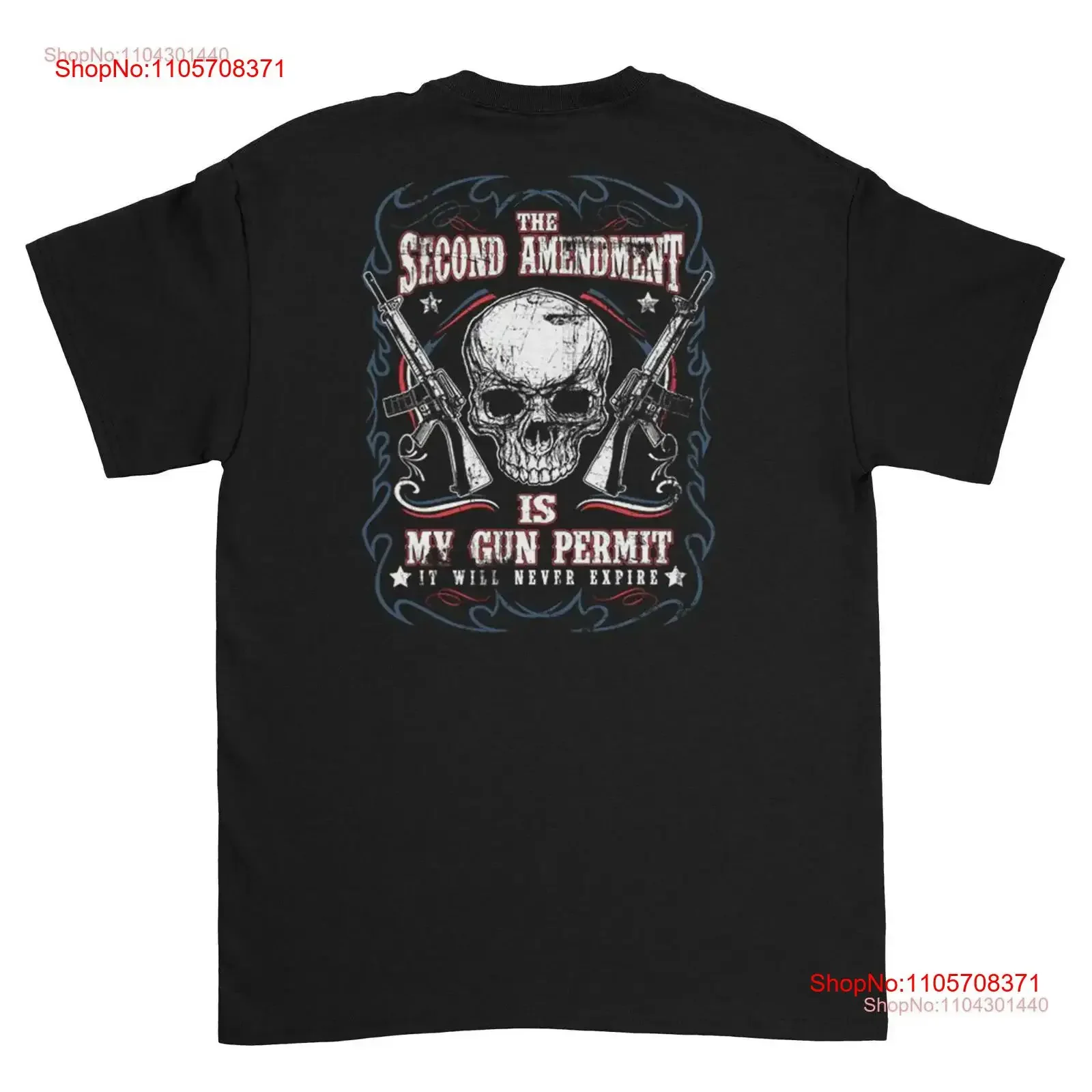 2nd Amendment Gun Permit Never Expires T Shirt vintage Washed Slightly streetwear Comfortable Breathable Unisex Soft fashion