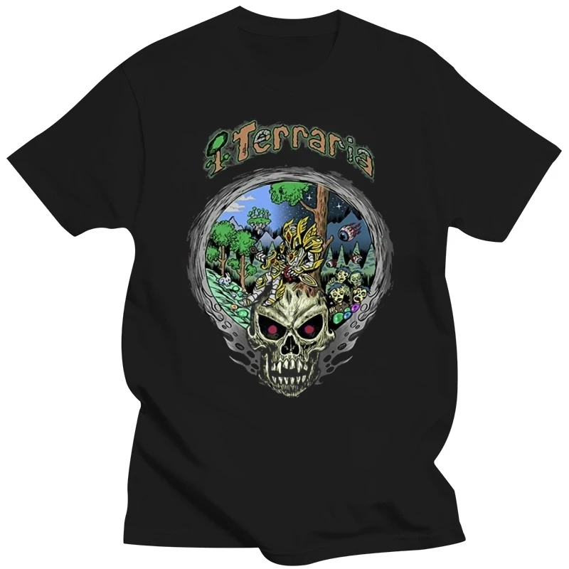 Black Shirt Mens Women Terraria T-Shirt Terraria Time Size S 3XL