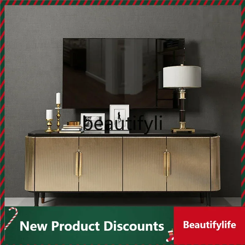 

Entrance cabinet simple modern light luxury style home shoe cabinet integrated solid wood decorative cabinet Italian style D80