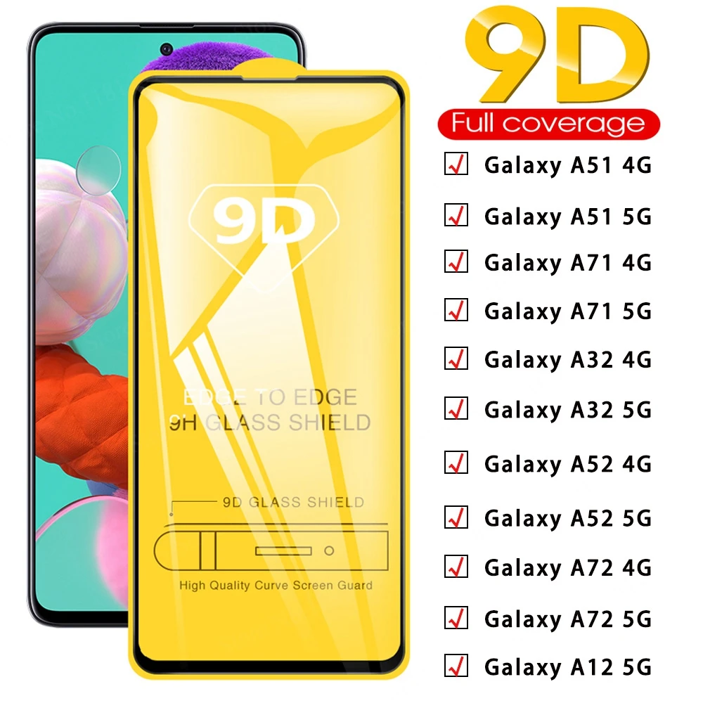 Protective Glass For Samsung Galaxy A51 A52 A72 A32 A54 A53 A14 A13 A52S A12 A33 A34 A30 A50 5G Screen Protector Tempered Glass